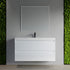 Dowell 48" Wall-Mounted Floating Bathroom Vanity ¡°(Pre-Assembled, White/Black, with Two Drawers and a Double/Single Resin Basin - 004 48 Series