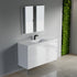 Dowell 48" Wall-Mounted Floating Bathroom Vanity ¡°(Pre-Assembled, White/Black, with Two Drawers and a Double/Single Resin Basin - 004 48 Series