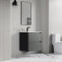 Dowell 24" Wall-Mounted Floating Bathroom Vanity ¡°(Pre-Assembled, White/Black, with Two Drawers and a Single Basin- 004 24 Series