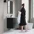 Dowell 24" Wall-Mounted Floating Bathroom Vanity ¡°(Pre-Assembled, White/Black, with Two Drawers and a Single Basin- 004 24 Series