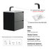 Dowell 24" Wall-Mounted Floating Bathroom Vanity ¡°(Pre-Assembled, White/Black, with Two Drawers and a Single Basin- 004 24 Series