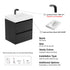 Dowell 24" Wall-Mounted Floating Bathroom Vanity ¡°(Pre-Assembled, White/Black, with Two Drawers and a Single Basin- 004 24 Series