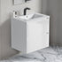 Dowell 24" Wall-Mounted Floating Bathroom Vanity ¡°(Pre-Assembled, White/Black, with Two Drawers and a Single Basin- 004 24 Series