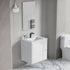 Dowell 24" Wall-Mounted Floating Bathroom Vanity ¡°(Pre-Assembled, White/Black, with Two Drawers and a Single Basin- 004 24 Series