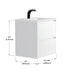 Dowell 24" Wall-Mounted Floating Bathroom Vanity ¡°(Pre-Assembled, White/Black, with Two Drawers and a Single Basin- 004 24 Series