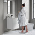 Dowell 24" Wall-Mounted Floating Bathroom Vanity ¡°(Pre-Assembled, White/Black, with Two Drawers and a Single Basin- 004 24 Series