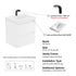 Dowell 24" Wall-Mounted Floating Bathroom Vanity ¡°(Pre-Assembled, White/Black, with Two Drawers and a Single Basin- 004 24 Series