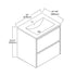 Dowell 24" Wall-Mounted Floating Bathroom Vanity ¡°(Pre-Assembled, White/Black, with Two Drawers and a Single Basin- 004 24 Series