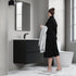 Dowell 30" Wall-Mounted Floating Bathroom Vanity ¡°(Pre-Assembled, White/Black, with Two Drawers and a Single Basin - 004 30 Series