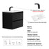 Dowell 30" Wall-Mounted Floating Bathroom Vanity ¡°(Pre-Assembled, White/Black, with Two Drawers and a Single Basin - 004 30 Series