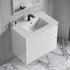Dowell 30" Wall-Mounted Floating Bathroom Vanity ¡°(Pre-Assembled, White/Black, with Two Drawers and a Single Basin - 004 30 Series