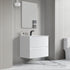 Dowell 30" Wall-Mounted Floating Bathroom Vanity ¡°(Pre-Assembled, White/Black, with Two Drawers and a Single Basin - 004 30 Series