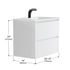 Dowell 30" Wall-Mounted Floating Bathroom Vanity ¡°(Pre-Assembled, White/Black, with Two Drawers and a Single Basin - 004 30 Series