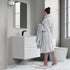 Dowell 30" Wall-Mounted Floating Bathroom Vanity ¡°(Pre-Assembled, White/Black, with Two Drawers and a Single Basin - 004 30 Series