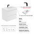 Dowell 30" Wall-Mounted Floating Bathroom Vanity ¡°(Pre-Assembled, White/Black, with Two Drawers and a Single Basin - 004 30 Series