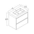 Dowell 30" Wall-Mounted Floating Bathroom Vanity ¡°(Pre-Assembled, White/Black, with Two Drawers and a Single Basin - 004 30 Series