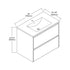 Dowell 30" Wall-Mounted Floating Bathroom Vanity ¡°(Pre-Assembled, White/Black, with Two Drawers and a Single Basin - 004 30 Series