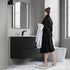 Dowell 36" Wall-Mounted Floating Bathroom Vanity ¡°(Pre-Assembled, White/Black, with Two Drawers and a Single Basin - 004 36 Series