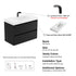 Dowell 36" Wall-Mounted Floating Bathroom Vanity ¡°(Pre-Assembled, White/Black, with Two Drawers and a Single Basin - 004 36 Series