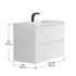 Dowell 36" Wall-Mounted Floating Bathroom Vanity ¡°(Pre-Assembled, White/Black, with Two Drawers and a Single Basin - 004 36 Series