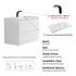 Dowell 36" Wall-Mounted Floating Bathroom Vanity ¡°(Pre-Assembled, White/Black, with Two Drawers and a Single Basin - 004 36 Series