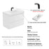 Dowell 36" Wall-Mounted Floating Bathroom Vanity ¡°(Pre-Assembled, White/Black, with Two Drawers and a Single Basin - 004 36 Series