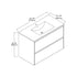 Dowell 36" Wall-Mounted Floating Bathroom Vanity ¡°(Pre-Assembled, White/Black, with Two Drawers and a Single Basin - 004 36 Series