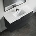 Dowell 48" Wall-Mounted Floating Bathroom Vanity ¡°(Pre-Assembled, White/Black, with Two Drawers and a Double/Single Resin Basin - 004 48 Series