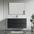 Dowell 48" Wall-Mounted Floating Bathroom Vanity ¡°(Pre-Assembled, White/Black, with Two Drawers and a Double/Single Resin Basin - 004 48 Series