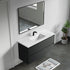 Dowell 48" Wall-Mounted Floating Bathroom Vanity ¡°(Pre-Assembled, White/Black, with Two Drawers and a Double/Single Resin Basin - 004 48 Series