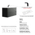 Dowell 48" Wall-Mounted Floating Bathroom Vanity ¡°(Pre-Assembled, White/Black, with Two Drawers and a Double/Single Resin Basin - 004 48 Series