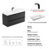 Dowell 48" Wall-Mounted Floating Bathroom Vanity ¡°(Pre-Assembled, White/Black, with Two Drawers and a Double/Single Resin Basin - 004 48 Series