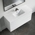 Dowell 48" Wall-Mounted Floating Bathroom Vanity ¡°(Pre-Assembled, White/Black, with Two Drawers and a Double/Single Resin Basin - 004 48 Series