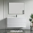 Dowell 48" Wall-Mounted Floating Bathroom Vanity ¡°(Pre-Assembled, White/Black, with Two Drawers and a Double/Single Resin Basin - 004 48 Series