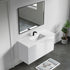 Dowell 48" Wall-Mounted Floating Bathroom Vanity ¡°(Pre-Assembled, White/Black, with Two Drawers and a Double/Single Resin Basin - 004 48 Series