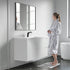 Dowell 48" Wall-Mounted Floating Bathroom Vanity ¡°(Pre-Assembled, White/Black, with Two Drawers and a Double/Single Resin Basin - 004 48 Series