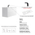 Dowell 48" Wall-Mounted Floating Bathroom Vanity ¡°(Pre-Assembled, White/Black, with Two Drawers and a Double/Single Resin Basin - 004 48 Series