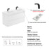 Dowell 48" Wall-Mounted Floating Bathroom Vanity ¡°(Pre-Assembled, White/Black, with Two Drawers and a Double/Single Resin Basin - 004 48 Series