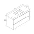 Dowell 48" Wall-Mounted Floating Bathroom Vanity ¡°(Pre-Assembled, White/Black, with Two Drawers and a Double/Single Resin Basin - 004 48 Series