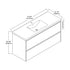Dowell 48" Wall-Mounted Floating Bathroom Vanity ¡°(Pre-Assembled, White/Black, with Two Drawers and a Double/Single Resin Basin - 004 48 Series