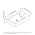 Dowell 18" Bathroom Resin Topmount Basin with Overflow - 4-3/8" Deep - 010 18B Series