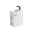 Dowell 18" Inch Oak Natural/White Small Bathroom Vanity with White Resin Sink Combo, Modern Bathroom Cabinet with Soft-Close Door, Wall Mounted Single Bathroom Vanity Set with Side Shelves - 011 18 Series