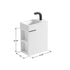 Dowell 18" Inch Oak Natural/White Small Bathroom Vanity with White Resin Sink Combo, Modern Bathroom Cabinet with Soft-Close Door, Wall Mounted Single Bathroom Vanity Set with Side Shelves - 011 18 Series