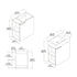 Dowell 18" Inch Oak Natural/White Small Bathroom Vanity with White Resin Sink Combo, Modern Bathroom Cabinet with Soft-Close Door, Wall Mounted Single Bathroom Vanity Set with Side Shelves - 011 18 Series