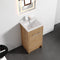 Dowell 18"  Unassembled Freestanding Bathroom Vanity Kit with White Ceramic Basin -  One or Two Soft-Close Doors, One Shelf - 012 Series - Oak Natural