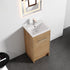 Dowell 18"  Unassembled Freestanding Bathroom Vanity Kit with White Ceramic Basin -  One or Two Soft-Close Doors, One Shelf - 012 Series - Oak Natural
