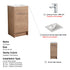 Dowell 18"  Unassembled Freestanding Bathroom Vanity Kit with White Ceramic Basin -  One or Two Soft-Close Doors, One Shelf - 012 Series - Oak Natural