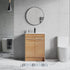 Dowell 24¡°(Unassembled Freestanding Bathroom Vanity Kit with White Ceramic Basin -  One or Two Soft-Close Doors, One Shelf - 012 Series - Oak Natural