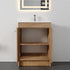 Dowell 24¡°(Unassembled Freestanding Bathroom Vanity Kit with White Ceramic Basin -  One or Two Soft-Close Doors, One Shelf - 012 Series - Oak Natural