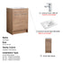 Dowell 24¡°(Unassembled Freestanding Bathroom Vanity Kit with White Ceramic Basin -  One or Two Soft-Close Doors, One Shelf - 012 Series - Oak Natural